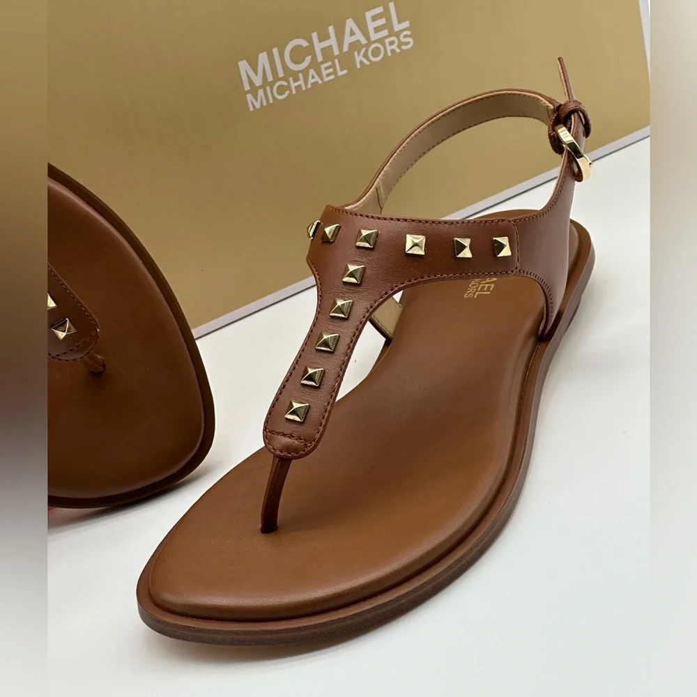 Michael Kors Studded T-Strap Sandals Size 7.5